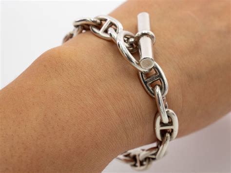 bracelet hermes argent massif|Hermes bracelets en argent.